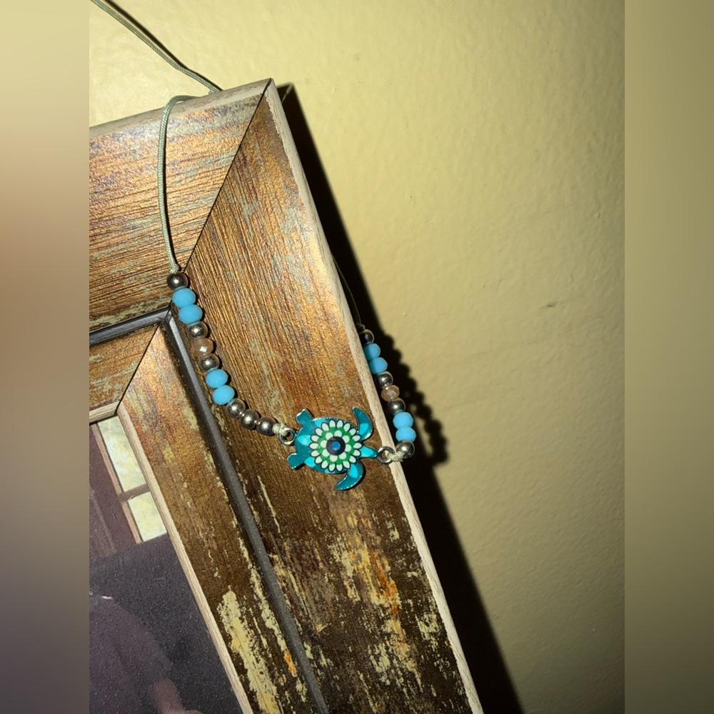 Turquoise Turtle Beaded Bracelet